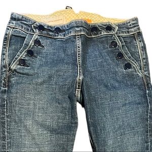 PILCRO and The Letterpress Slim Sailor Pants Nautical Jeans Anthropologie.